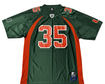Starter Green Miami Hurricanes Collegiate Football Jersey