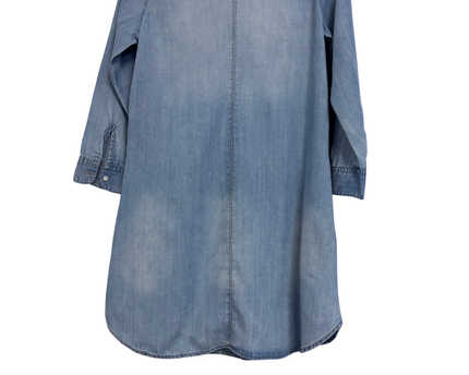 H&M Blue Denim Button-Down Shirt Dress
