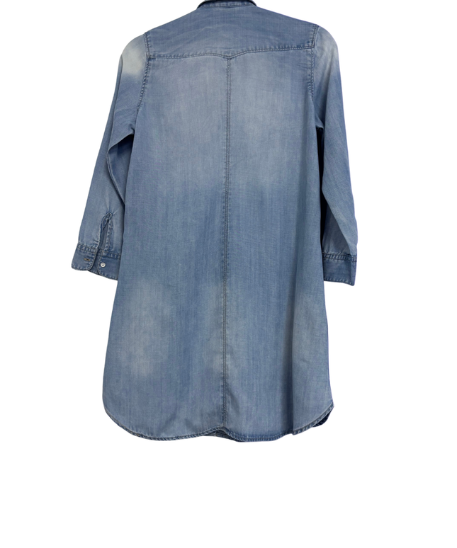 H&M Blue Denim Button-Down Shirt Dress