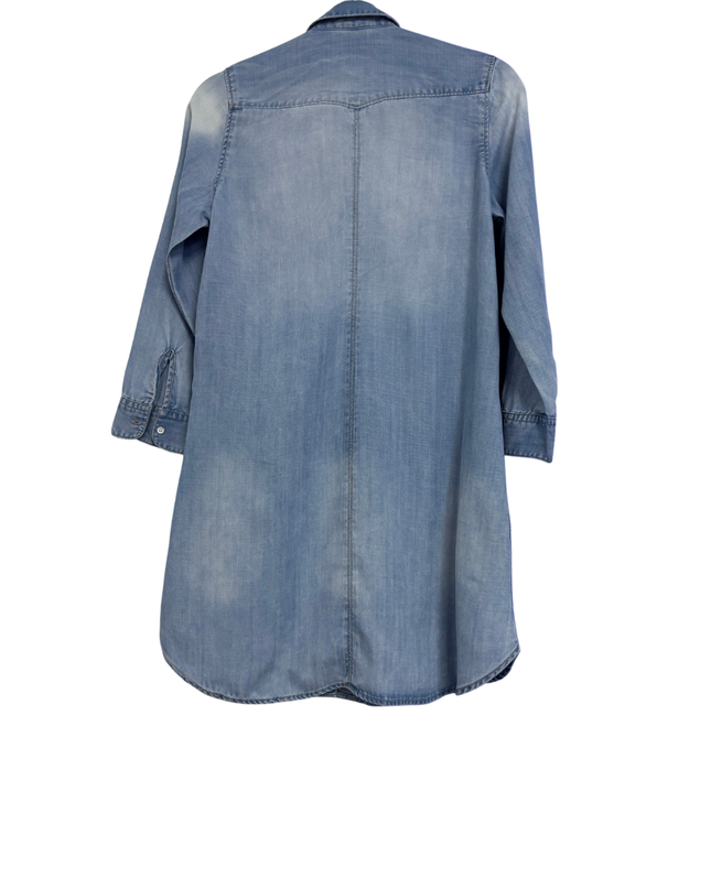 H&M Blue Denim Button-Down Shirt Dress
