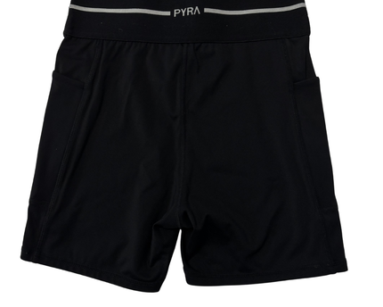 PYRA Black Compression Biker Shorts