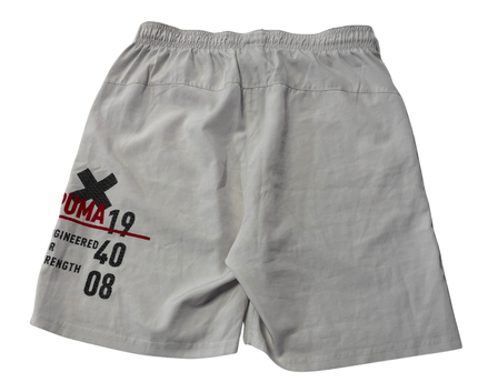 Puma White Graphic Athletic Sports Shorts