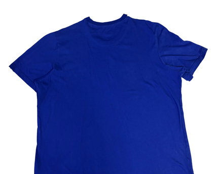 Adidas Blue 3-Stripe Crew Neck T-Shirt