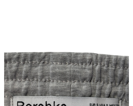 Bershka Gray High-Waisted Seam-Detail Jogger Pants
