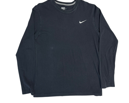Nike Navy Swoosh Long Sleeve T-Shirt