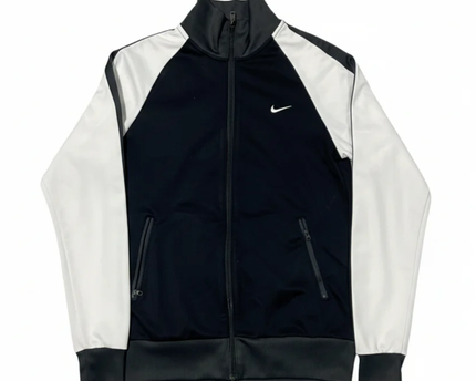 Nike Black/White Full-Zip Athletic Track Jacket