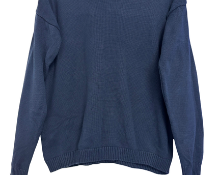 U.S. Polo Assn. Navy Blue Argyle Floral Embroidered Sweater