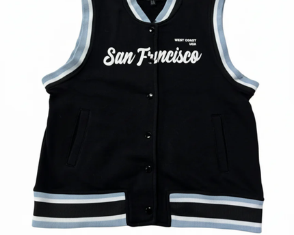 DON'T CALL ME Jennyfer Black San Francisco Varsity Vest