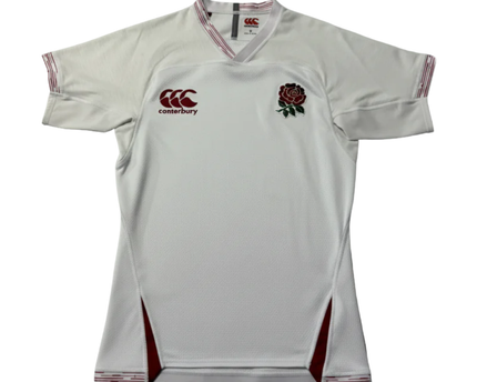 Canterbury White England Rugby V-Neck Performance Jersey
