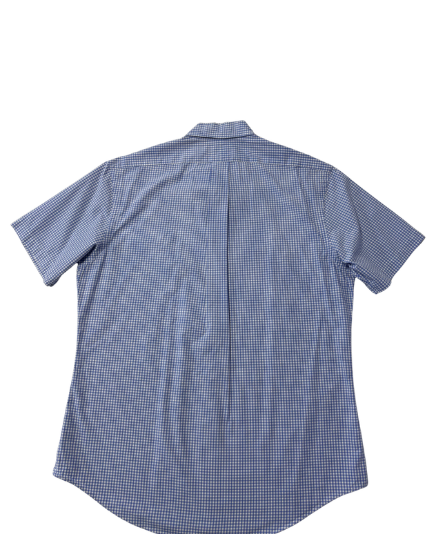Polo Ralph Lauren Blue Checkered Short Sleeve Custom Fit Shirt