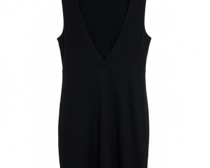 Forever 21 Black Deep V-Neck Sleeveless Mini Dress