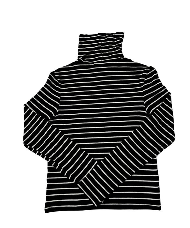 H&M Black/White Striped Turtleneck Long Sleeve Top