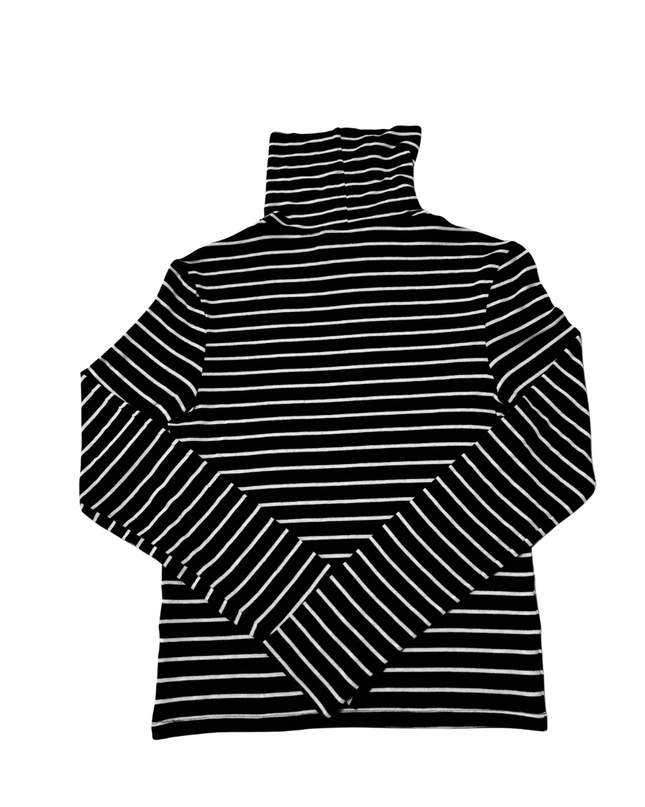 H&M Black/White Striped Turtleneck Long Sleeve Top