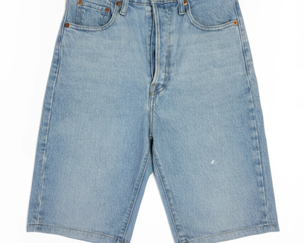 Levi's Light Blue Ribcage Premium High Rise Denim Shorts