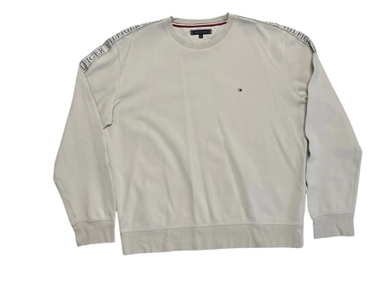 Tommy Hilfiger Beige Logo Tape Sweatshirt