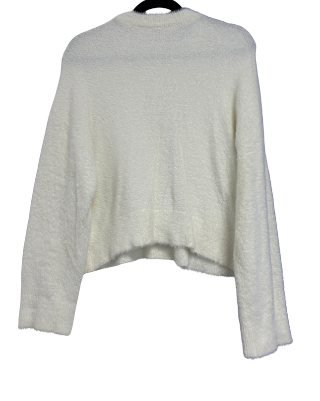 Miss Selfridge White Fluffy Eyelash Knit Sweater