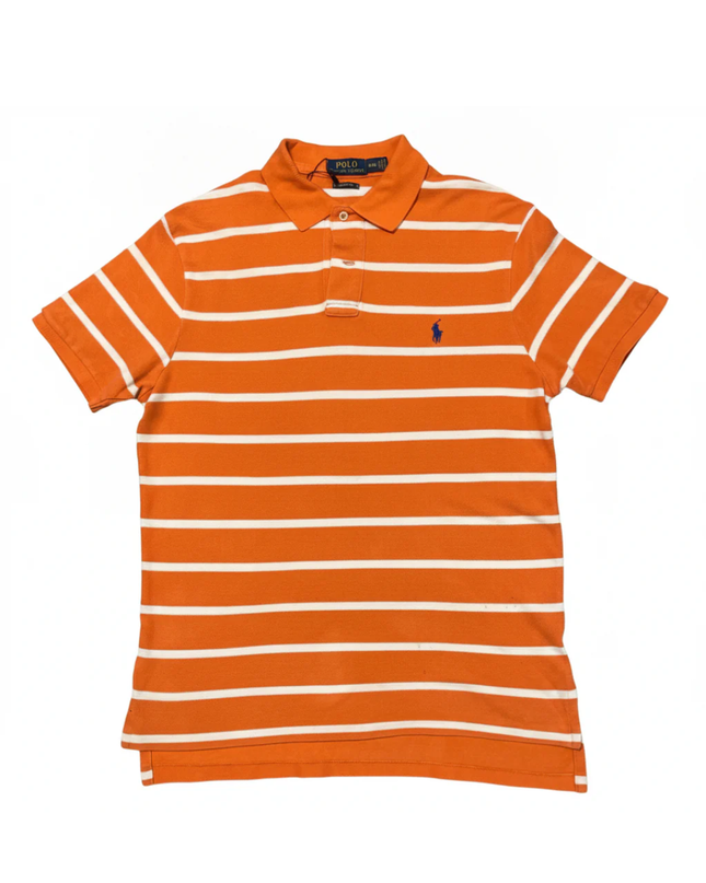 Polo Ralph Lauren Orange and White Striped Polo Shirt