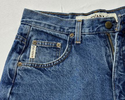 Nevada Blue High-Waisted Tapered Mom Jeans