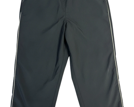 Nike Black Cropped Track Pants with White Piping