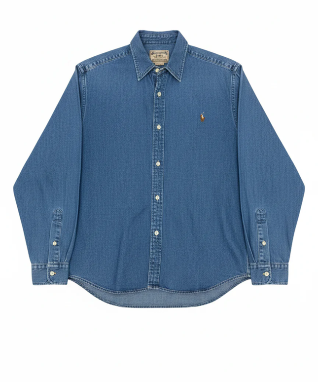 Polo Ralph Lauren Blue Denim Long-Sleeve Button-Down Shirt
