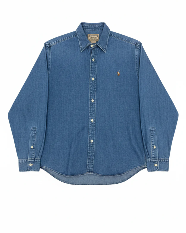 Polo Ralph Lauren Blue Denim Long-Sleeve Button-Down Shirt