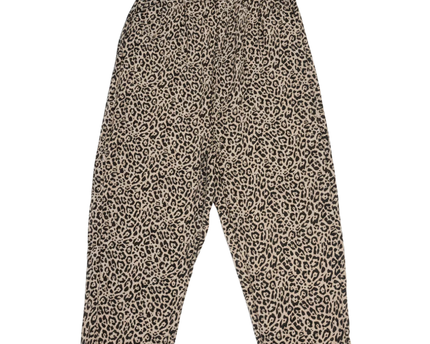 American Eagle Leopard Print Elastic Waist Viscose Pants