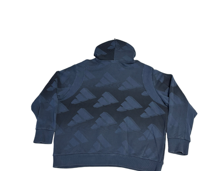 Adidas Blue Allover Logo Graphic Hoodie