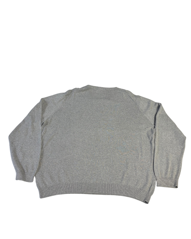 Polo Ralph Lauren Grey V-Neck Pima Cotton Sweater