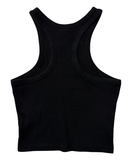 H&M Black Ribbed Racerback Crop Top