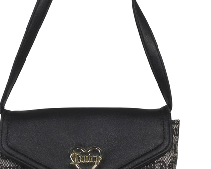 Juicy Couture Black Monogram Heart Crossbody Bag