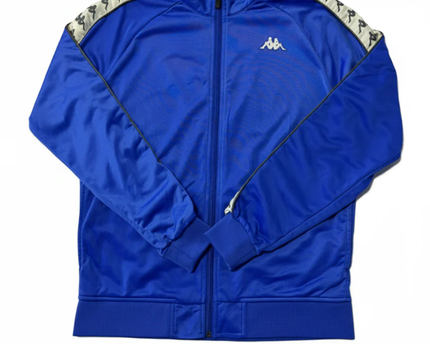 Kappa Blue Vintage-Style Logo Tape Track Jacket