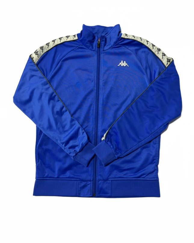 Kappa Blue Vintage-Style Logo Tape Track Jacket