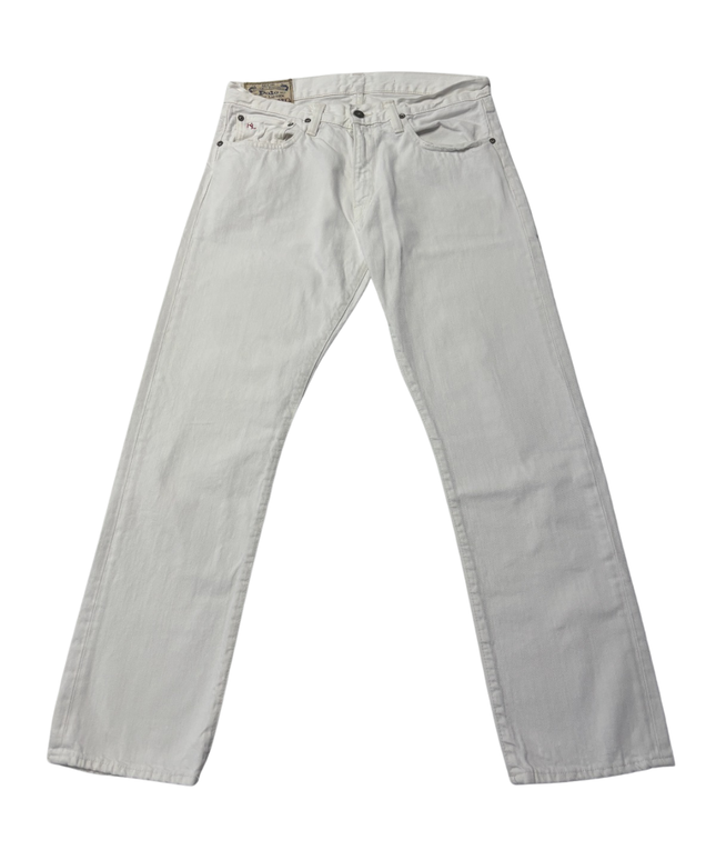 Polo Ralph Lauren White Hampton Straight Leg Jeans