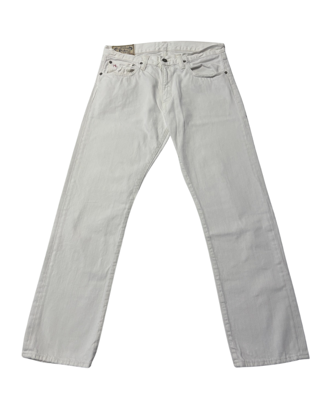 Polo Ralph Lauren White Hampton Straight Leg Jeans