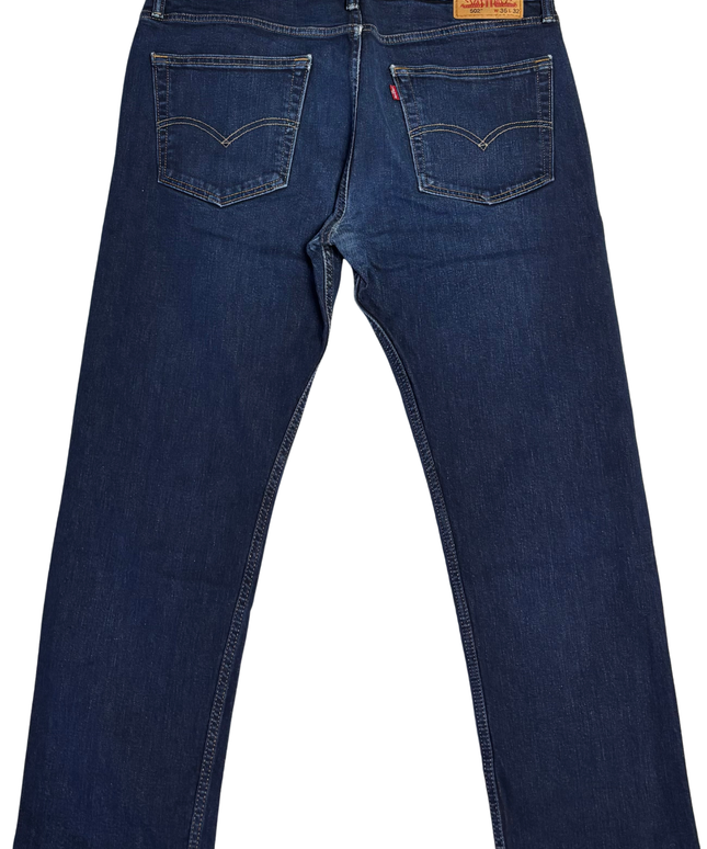 Levi's Dark Blue Straight Leg Denim Jeans