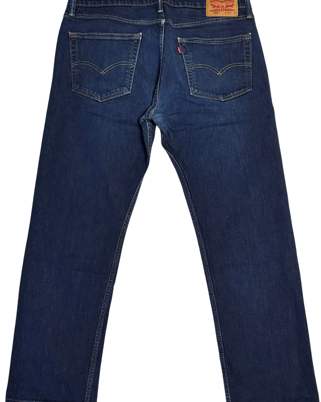 Levi's Dark Blue Straight Leg Denim Jeans