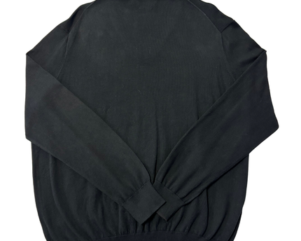 Polo Ralph Lauren Black Pima Cotton V-Neck Sweater