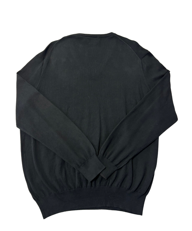 Polo Ralph Lauren Black Pima Cotton V-Neck Sweater