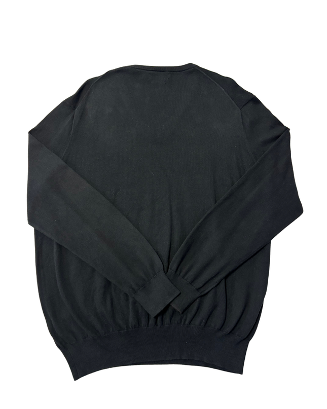 Polo Ralph Lauren Black Pima Cotton V-Neck Sweater