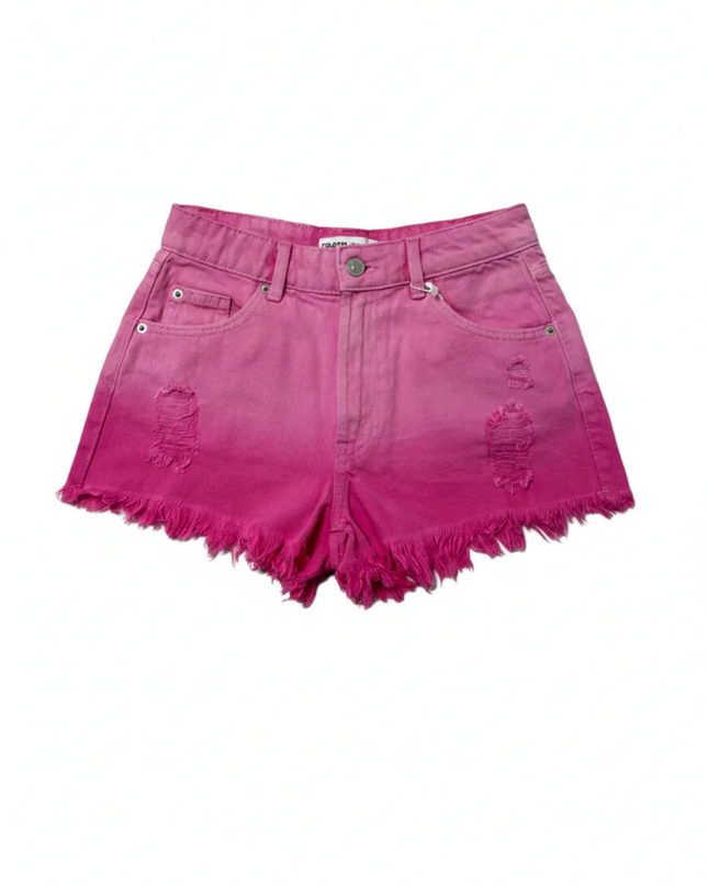 Cropp Vibrant Pink Distressed Denim Shorts W/Tags