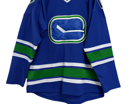 NHL Reebok Blue Vancouver Canucks Stick-in-Rink Jersey