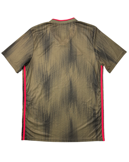 Adidas Olive & Black Climalite Neon Trim Performance Football Jersey