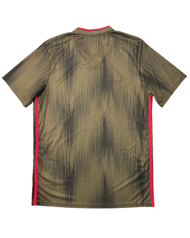 Adidas Olive & Black Climalite Neon Trim Performance Football Jersey