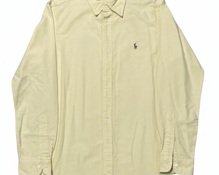 Ralph Lauren Classic Yellow Long Sleeve Button Down Shirt