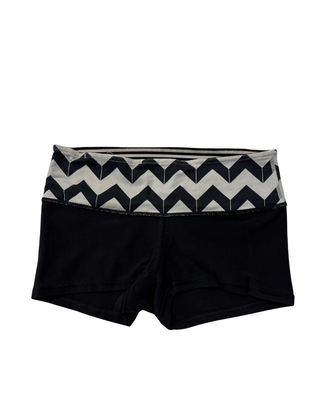 Lululemon Black Chevron Print Boogie Athletic Shorts
