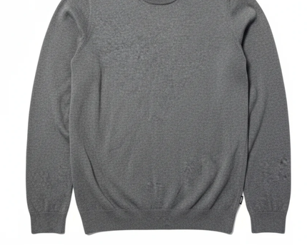 BOSS Grey Virgin Wool Crew Neck Sweater