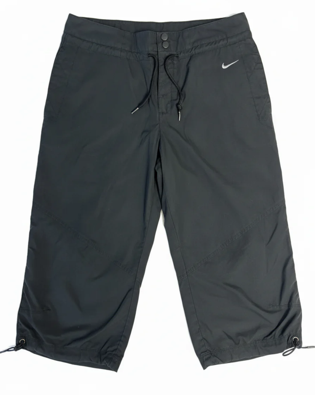 Nike Black Cropped Drawstring Capri Pants