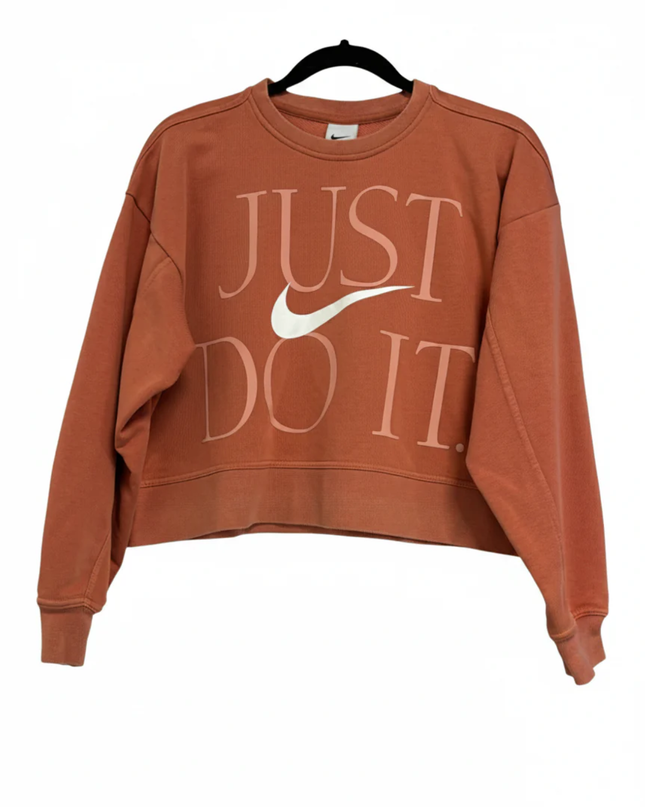 Nike Orange Just Do It Cropped Sweatshirt