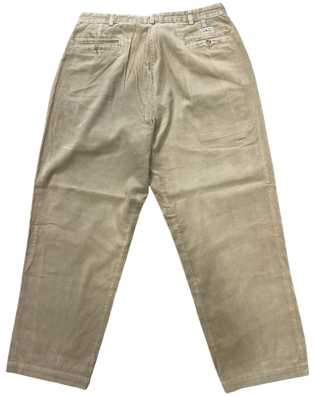 Polo Ralph Lauren Beige Pleated Corduroy Pants
