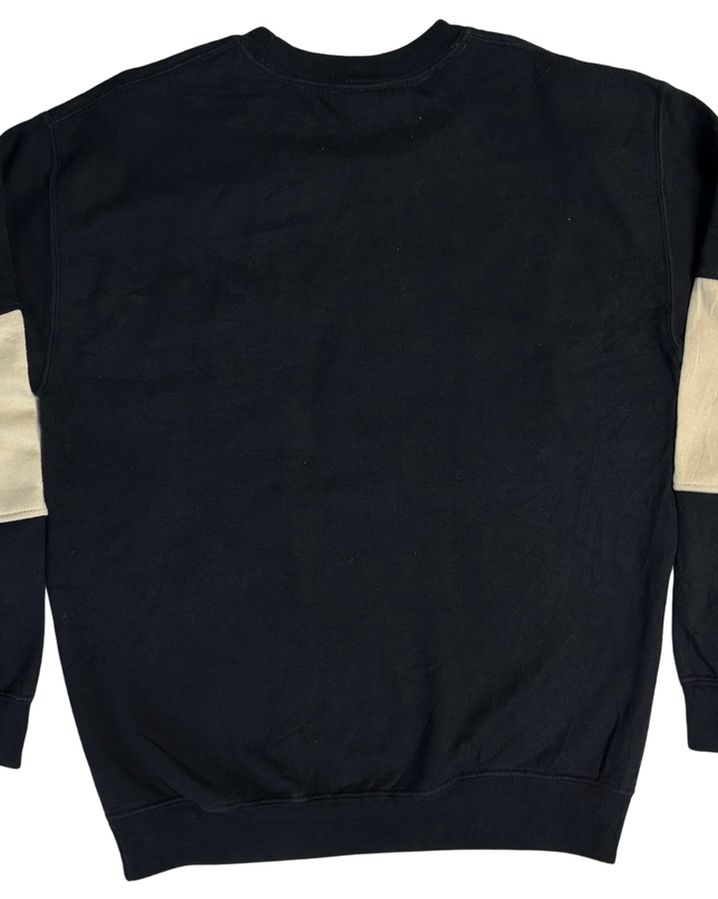 Stussy Black/Beige Colorblock Embroidered Sweatshirt